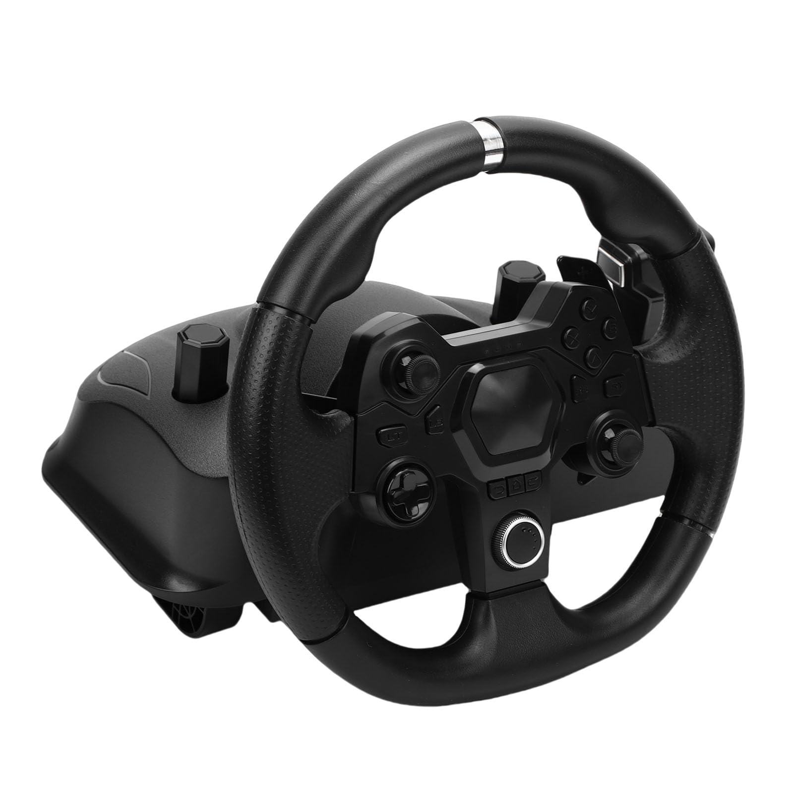 Jiawu Driving Force Racing Wheel and Pedal Set, Volante Ajustable de 11 Pulgadas para Consola de Juegos, PC, Accesorio de Escritorio Estable