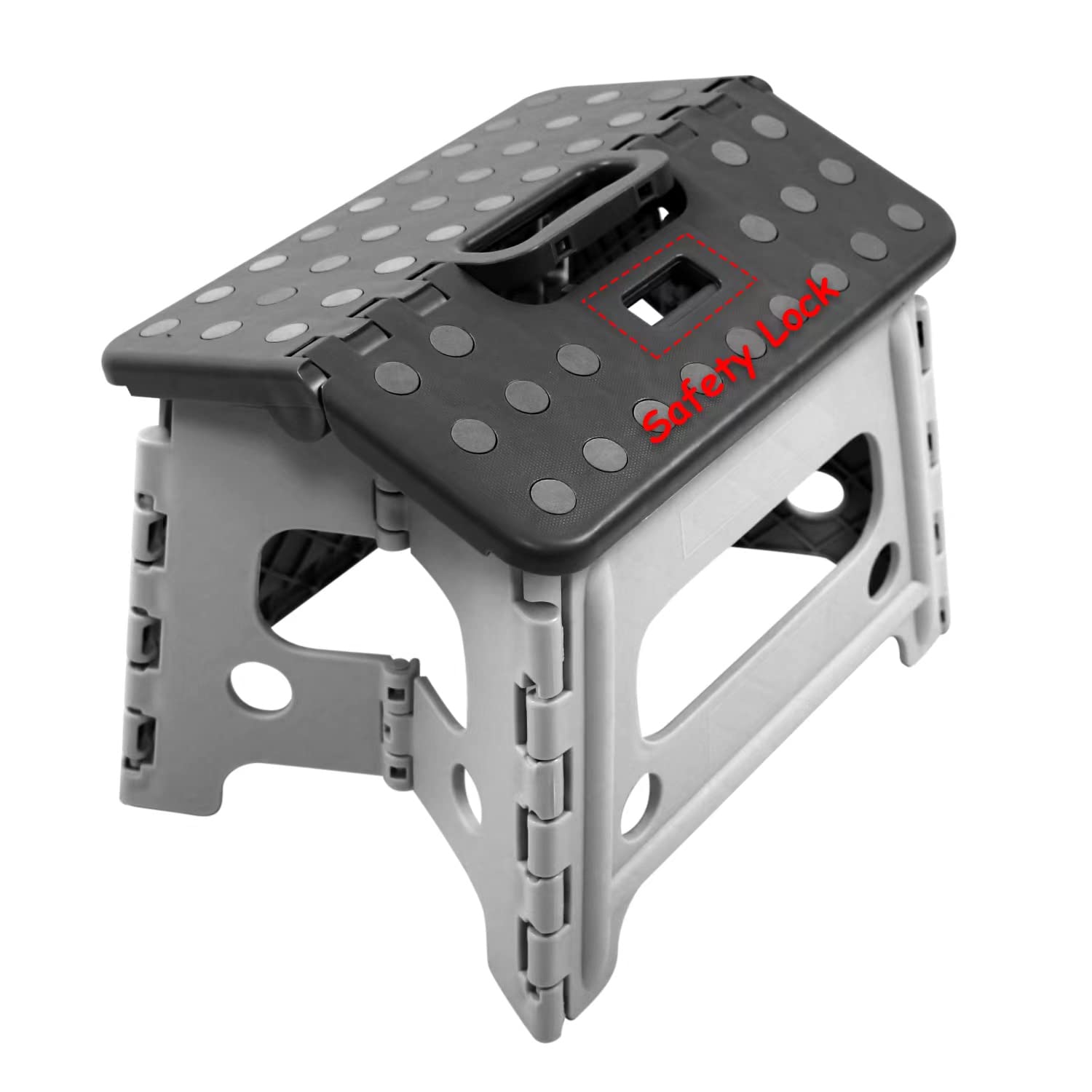 Kids Step Stool Sink for Toddlers - Foldable Safety Lock to Stable(Grey), 9 inch