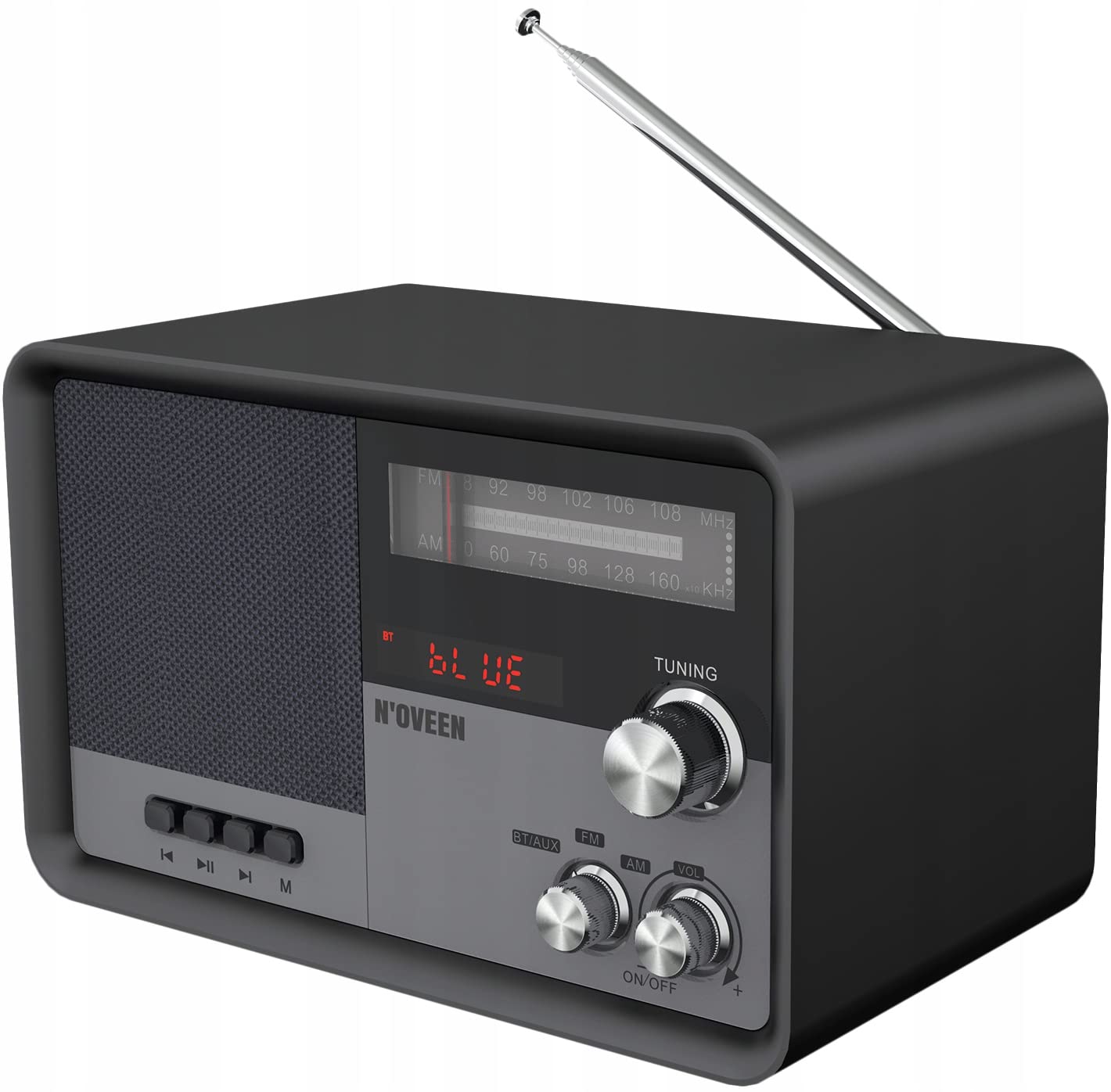 Kuchenne Radio Drewniane RETRO BLUETOOTH Noveen