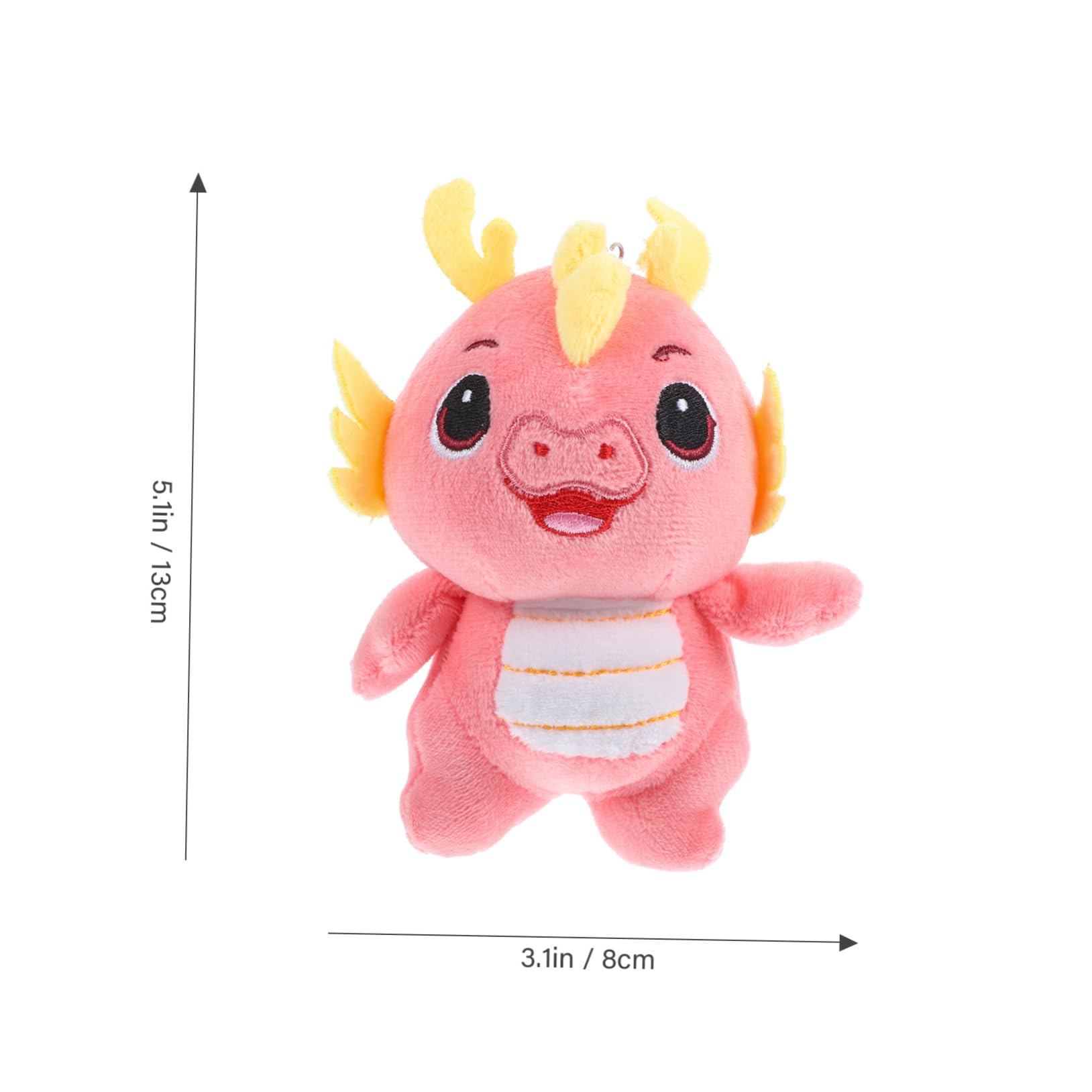ULDIGI Plush Dragon Pendant Keychain Cute Cartoon Fluffy Keychain for Bags Phones Keys Adorable Plush Dragon Charm present for All Ages