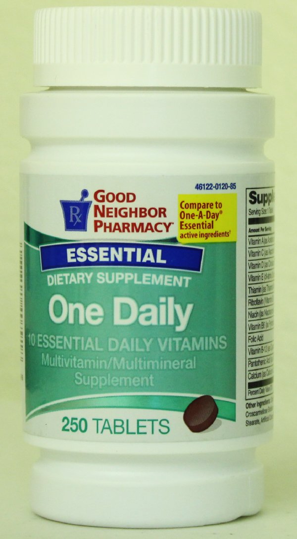 GNP One Daily 10 Essential Vitamins - 250 Tablets