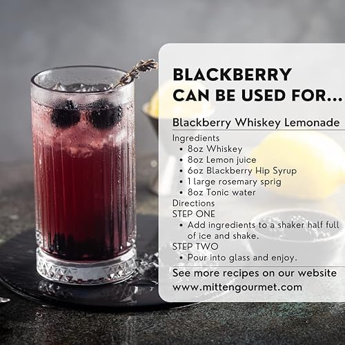 Miniatura 5 de Hip Syrup S - Jarabe simple sin azúcar Blackberry diseñado para el sabor del agua, té de burbujas, té Boba, cócteles, sin azúcar