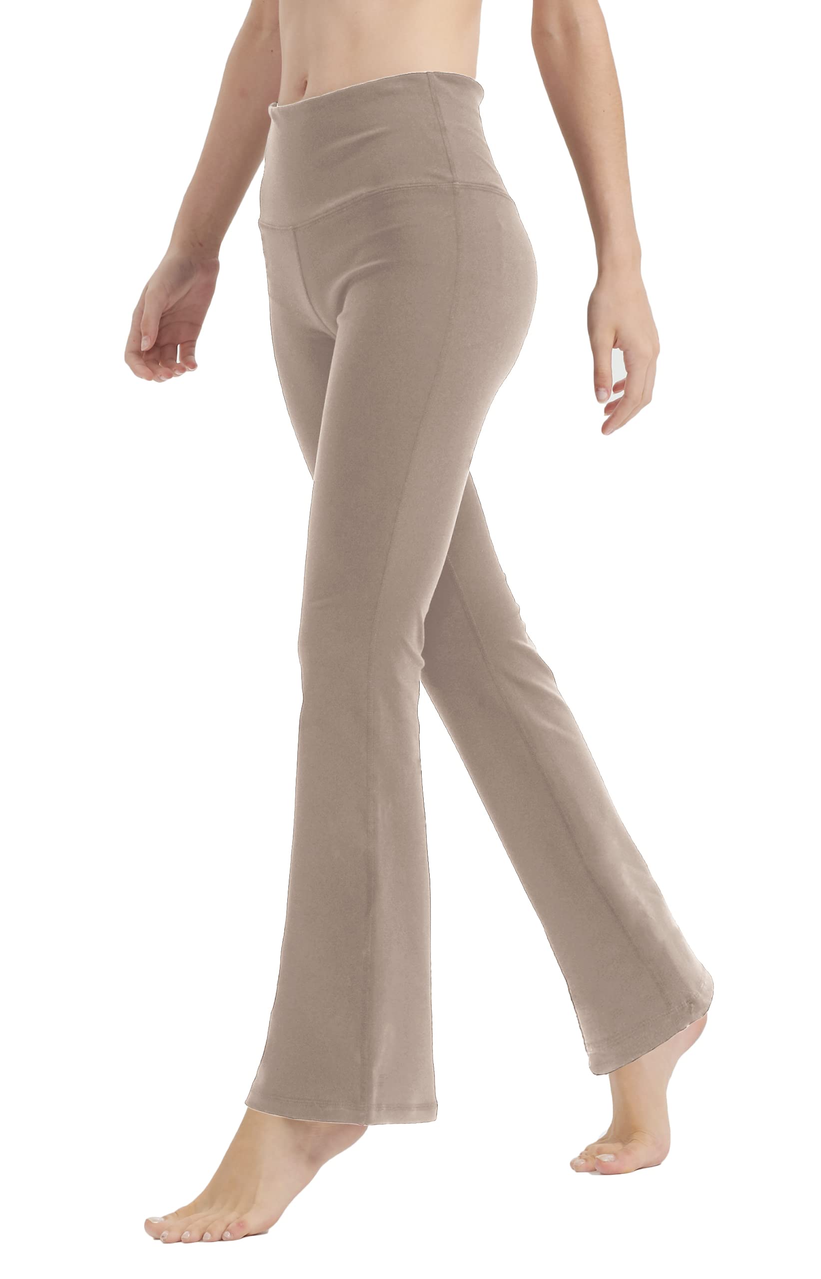LaiEr Pantaloni da Yoga da Donna con 4 Tasche Pantaloni da Lavoro a Vita Alta 4 Vie Stretch Controllo Pancia Pantaloni Lunghi Svasati, (2 Tasche Laterali e Posteriori),