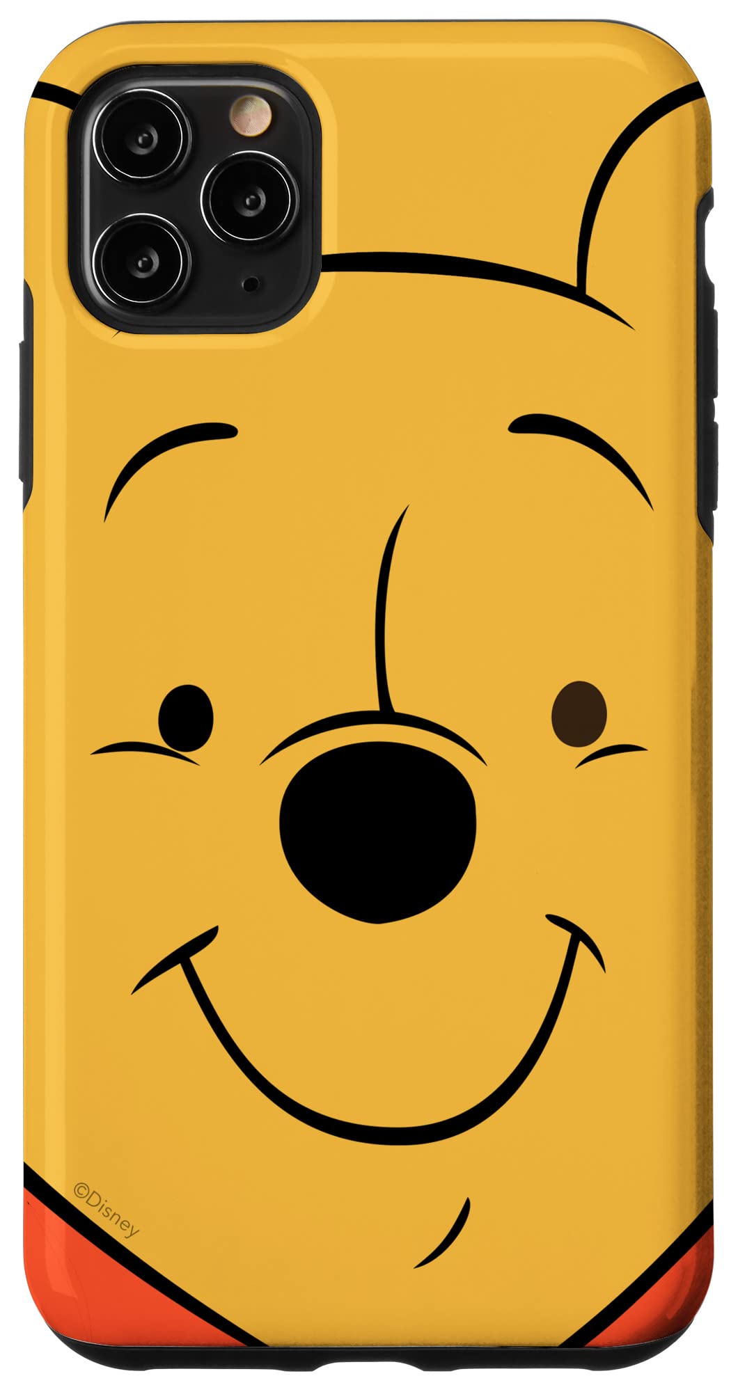 Custodia per iPhone 11 Pro Max Disney Winnie the Pooh Face Giallo Miele