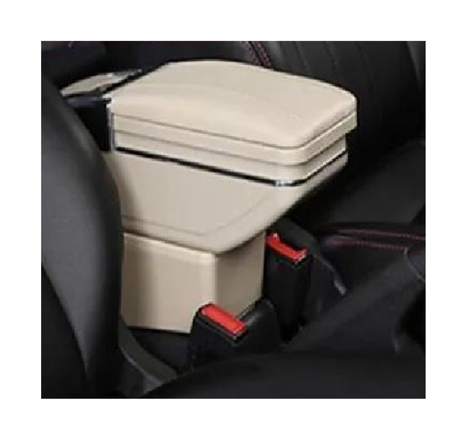 DYDGUTUFB Car Armrest Box Central Storage Box Interior Parts Center With USB Accessories For Toyota IQ (B Beige NO USB)