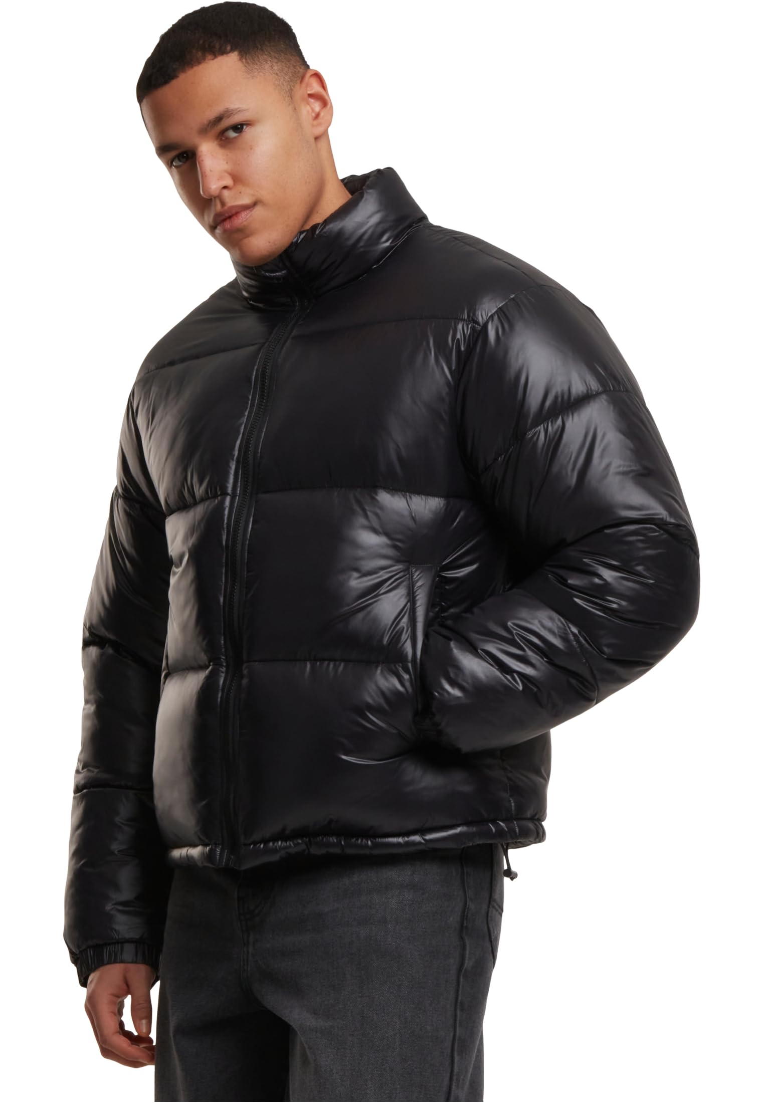 Urban Classics Men's Noir Down Jacket Shiny