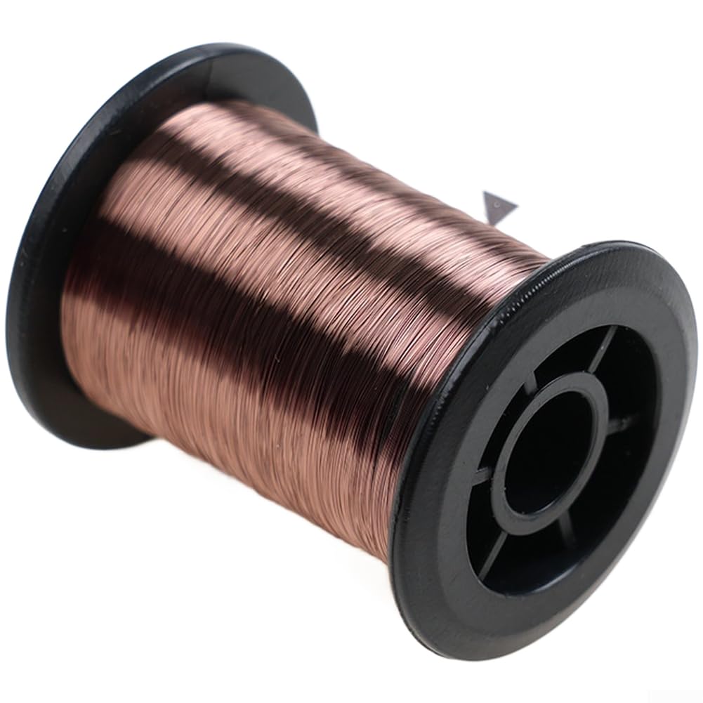 Fine Gauge Copper Wire 0.1mm for Fly Tying Nymph Body Material and Hook Binding in Traditional and Modern Fly Patterns (Coffee Color)