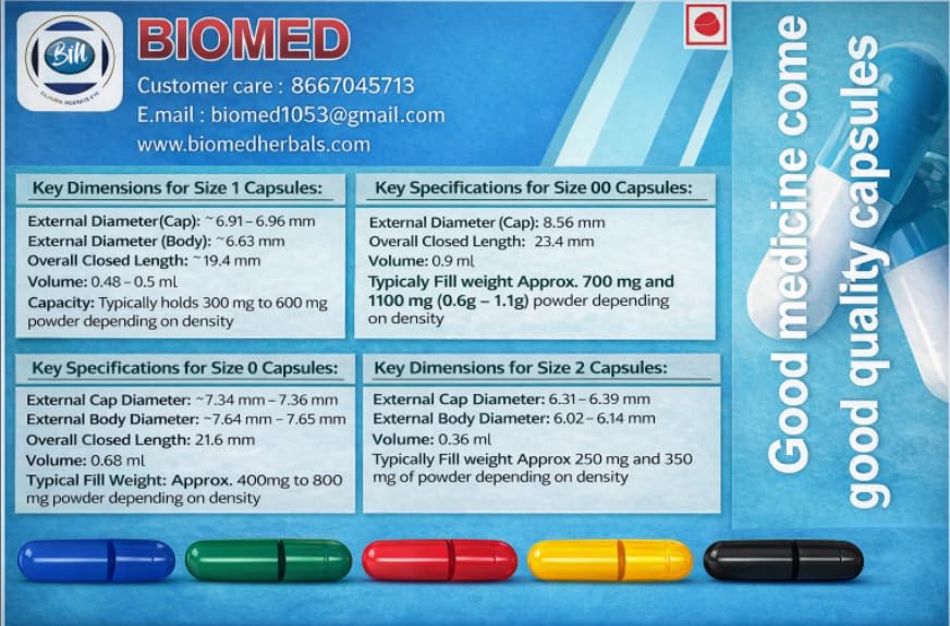 Image of Empty Gelatin Capsules Clear Transparent (CT /CT) Size 00 230 capsules