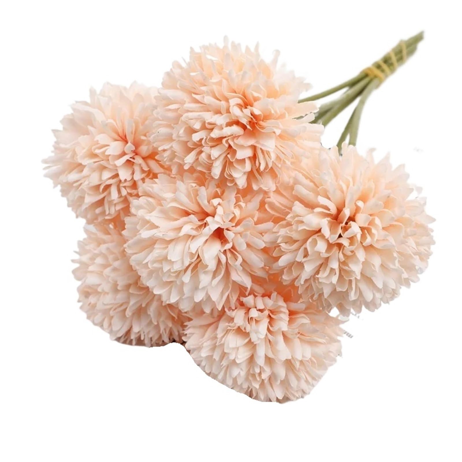 Casetlong 6Pcs Artificial Flowers Home Bedroom Decor Wedding Decoration Craft Vases Flower Arrangement Accessories(Champagne 6pcs)