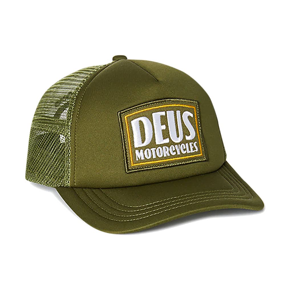 Deus Unisex Olive Ex Machina Crimson Trucker Hat - One Size