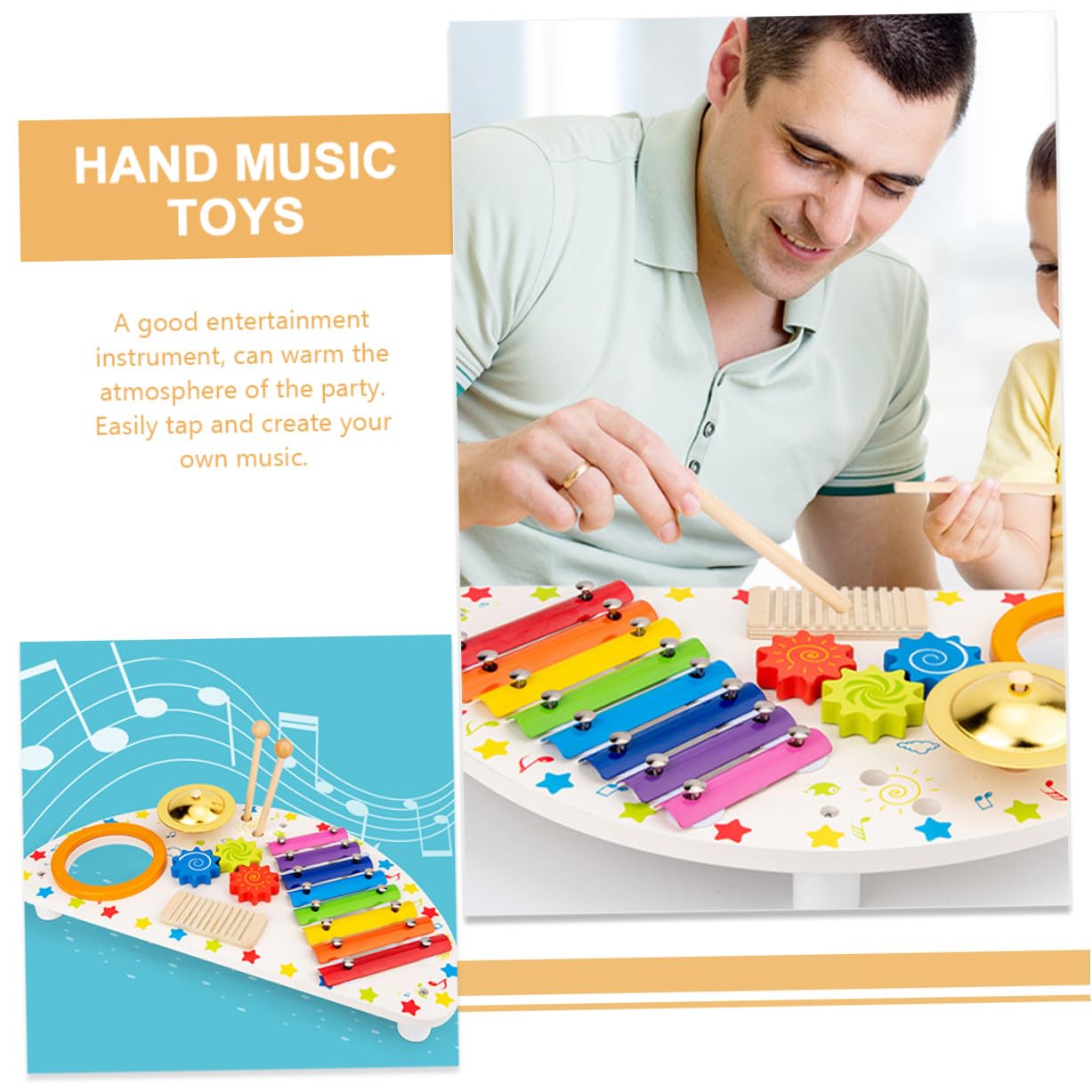 Xilófono de Madera para Niños, Juguete Musical Educativo