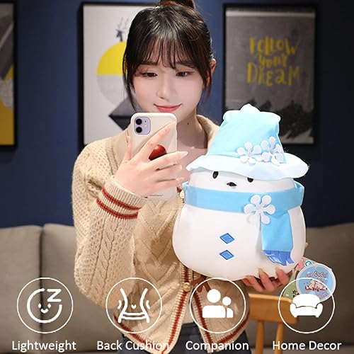 Vista 23 de Almohada de peluche de conejo rosa novedoso y esponjoso de dibujos animados de conejo divertido de anime, juguete de peluche Kawaii para abrazar al