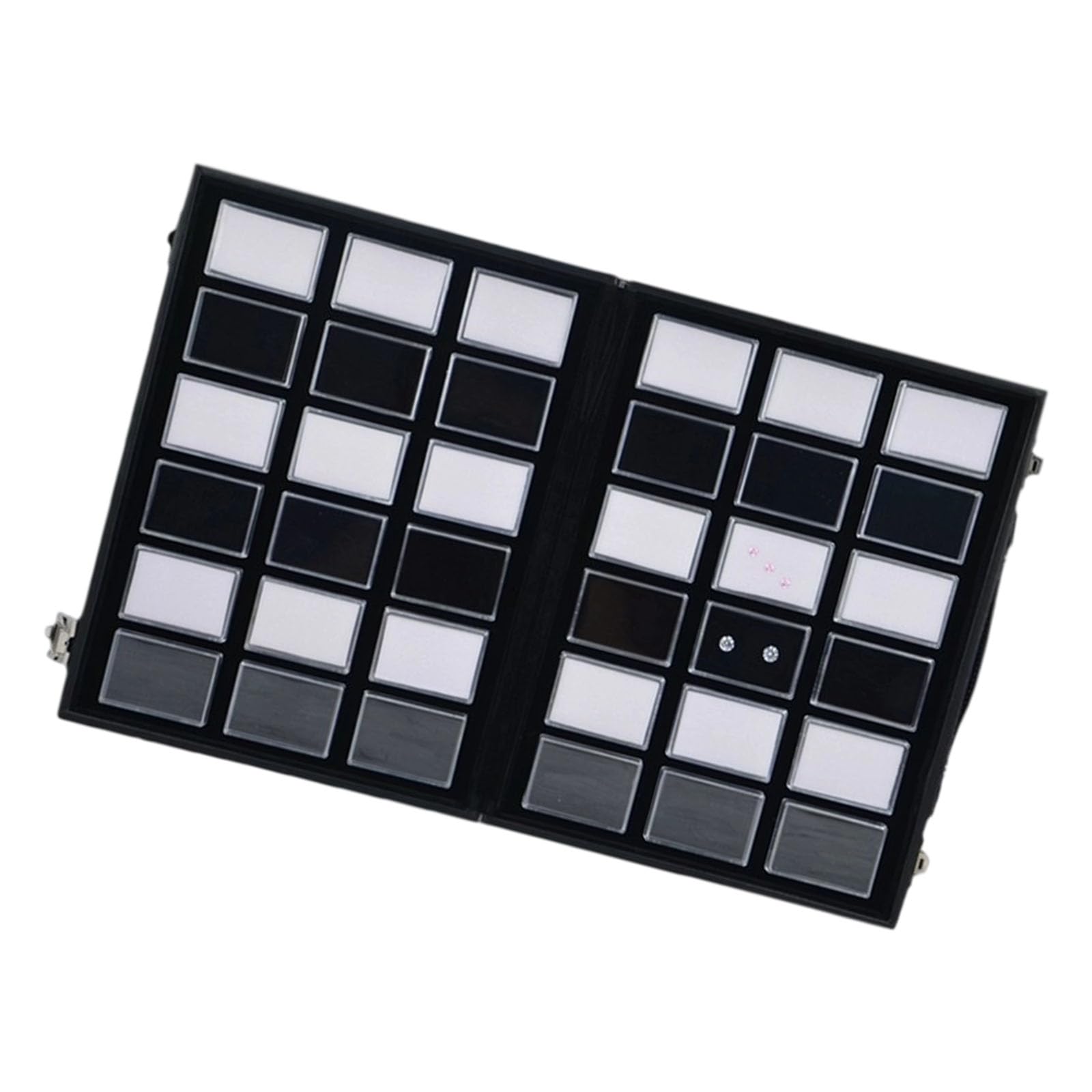 Expositor acrílico para joyas Organizador， Joyero rectangular acrílico con organizador mango de cuero