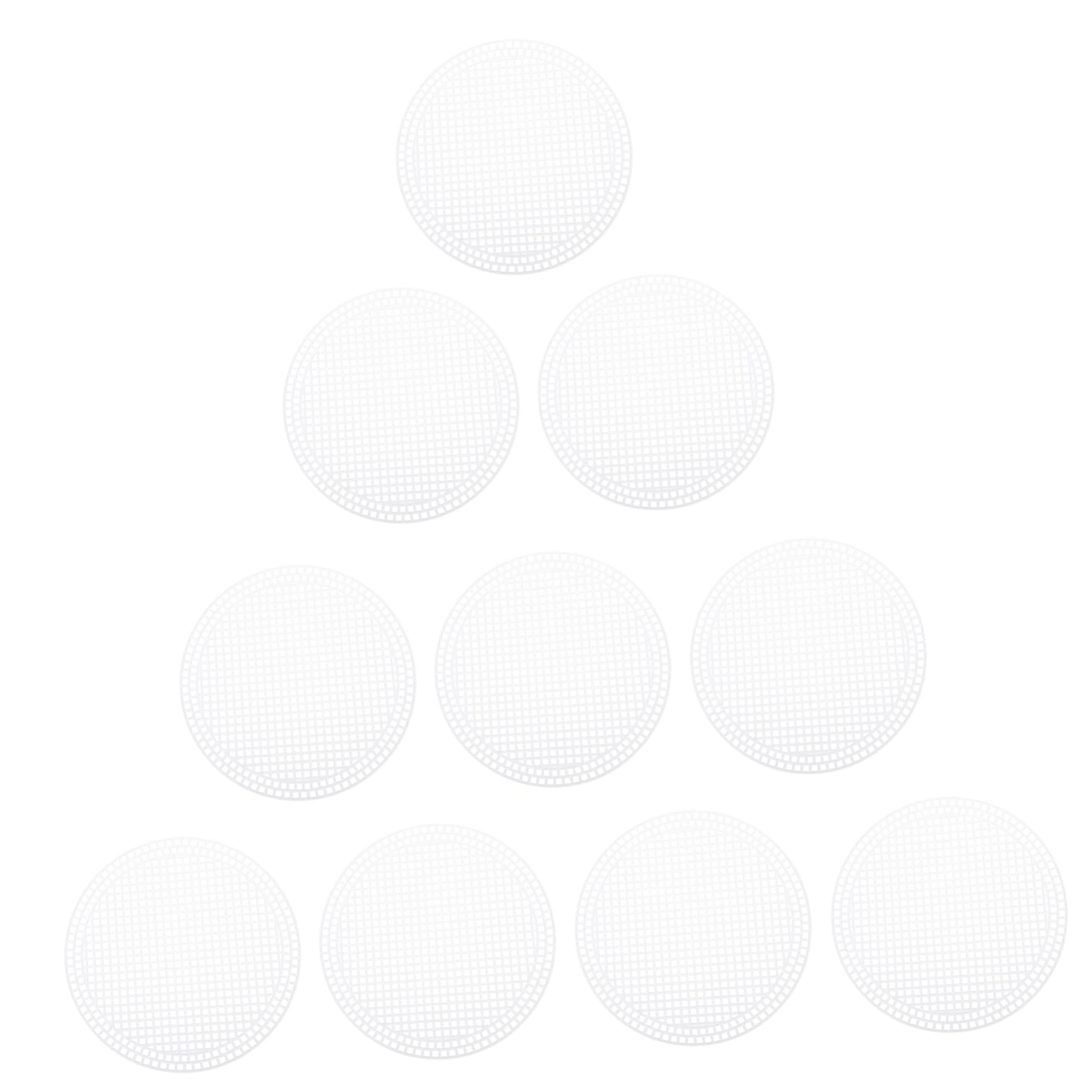 Angoily 10pcs Plastic Mesh Sheets for Circular Purse Bottom Craft Mesh Fabric Smooth Surface for DIY Projects