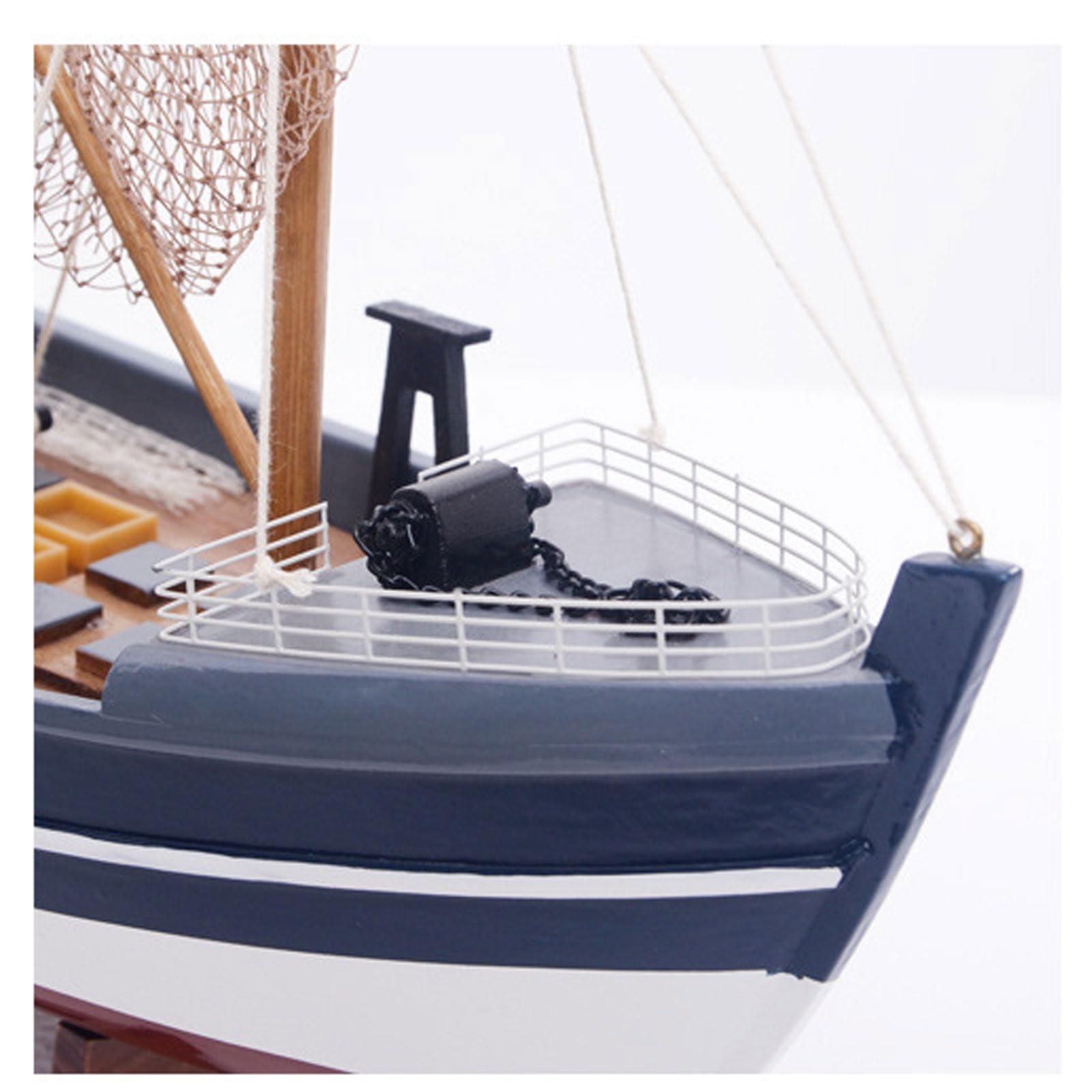 YLME Maquette De Bateau De Pêche Maquette en Bois du Chalutier d'europe du Nord Décorations De Bateau De Pêche en Bois Massif Maquette De Bateau De Pêche Simulée (Finie),D