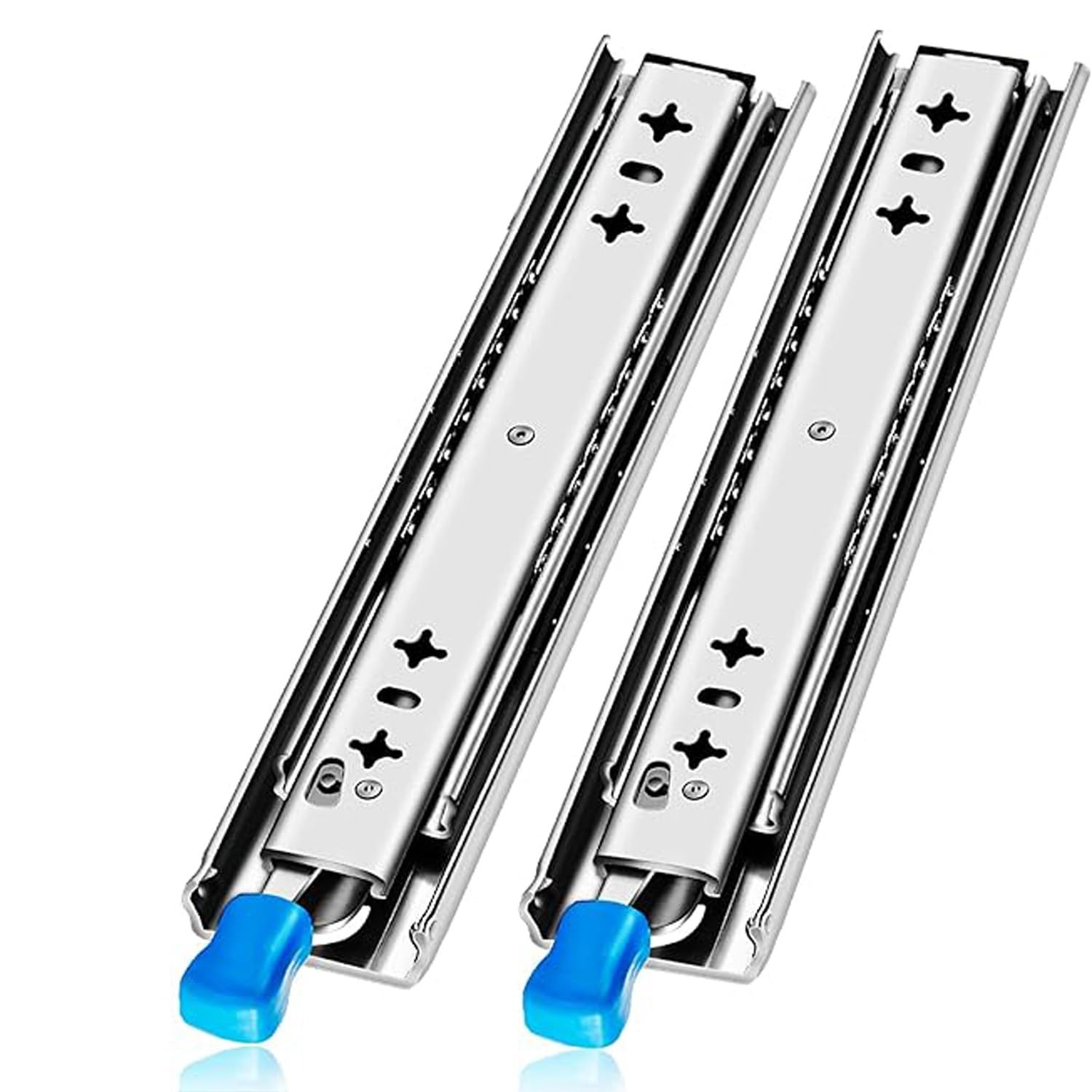 Guide per Cassetti Carichi Pesanti, 1 Coppia Binari Cassetti A Sfera, Guide di Scorrimento Industriali con Serratura, Binari Ad Estrazione Totale, Portata 120kg(350mm/14inch)