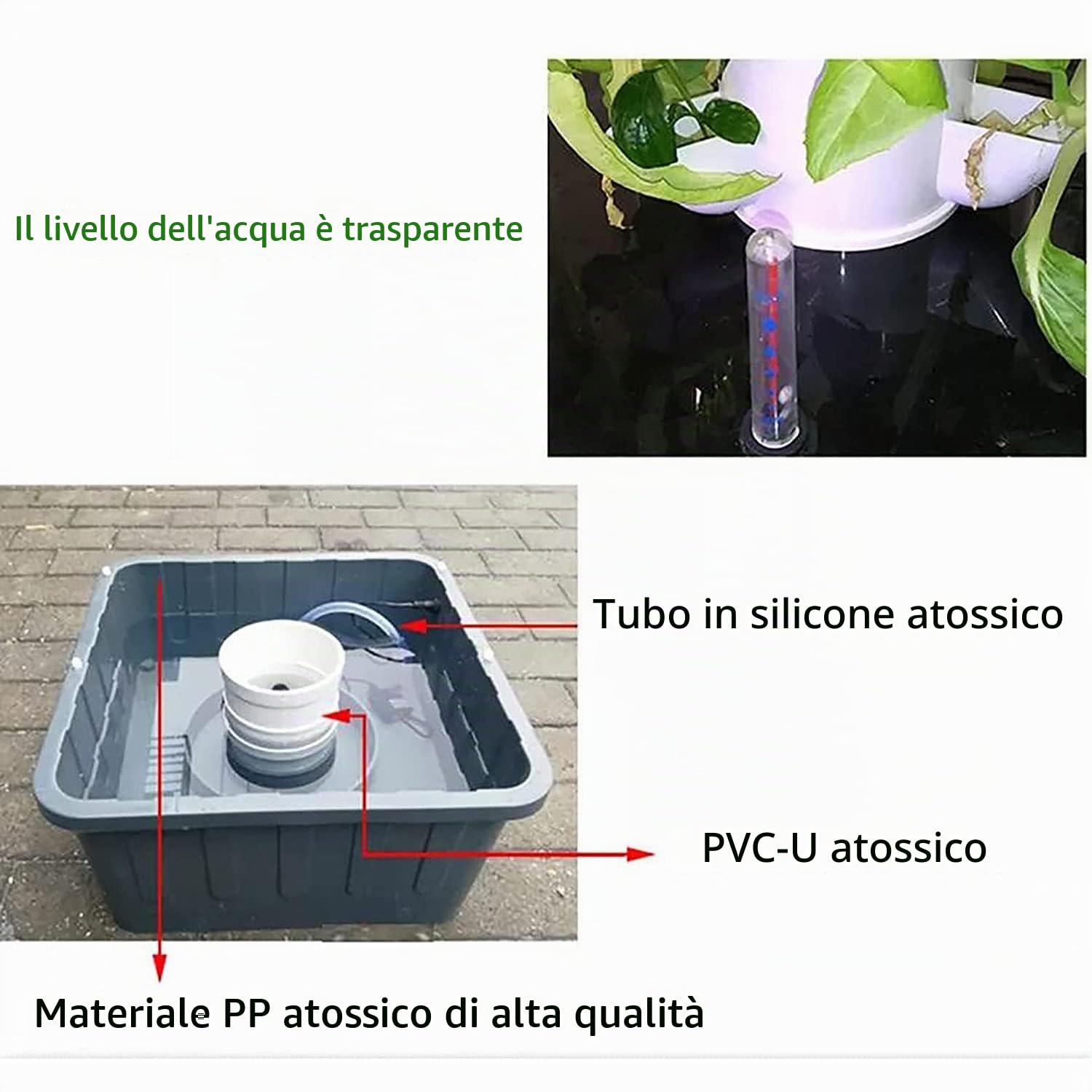 Torre idroponica, Kit sistema di coltivazione idroponica, Sistema di coltivazione indoor Torre di coltivazione verticale, 15 strati 45 siti di piante con pompa Serbatoio dell'acqua mobile per erbe