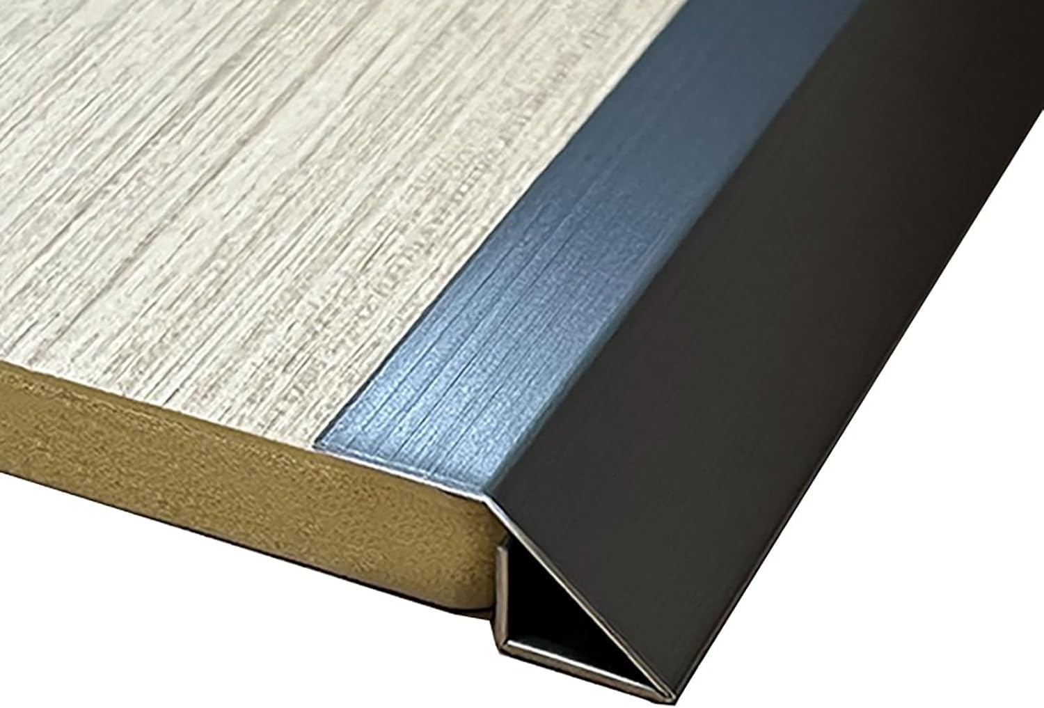 Perfil De Transición De Aleación De Aluminio para Altura De Suelo, 100 Cm De Largo, Perfil para Junta De Dilatación, Alturas De 1-5 Cm, Paquete De 2 para Suelos., Grau Gebürstet, Breite: 50 mm