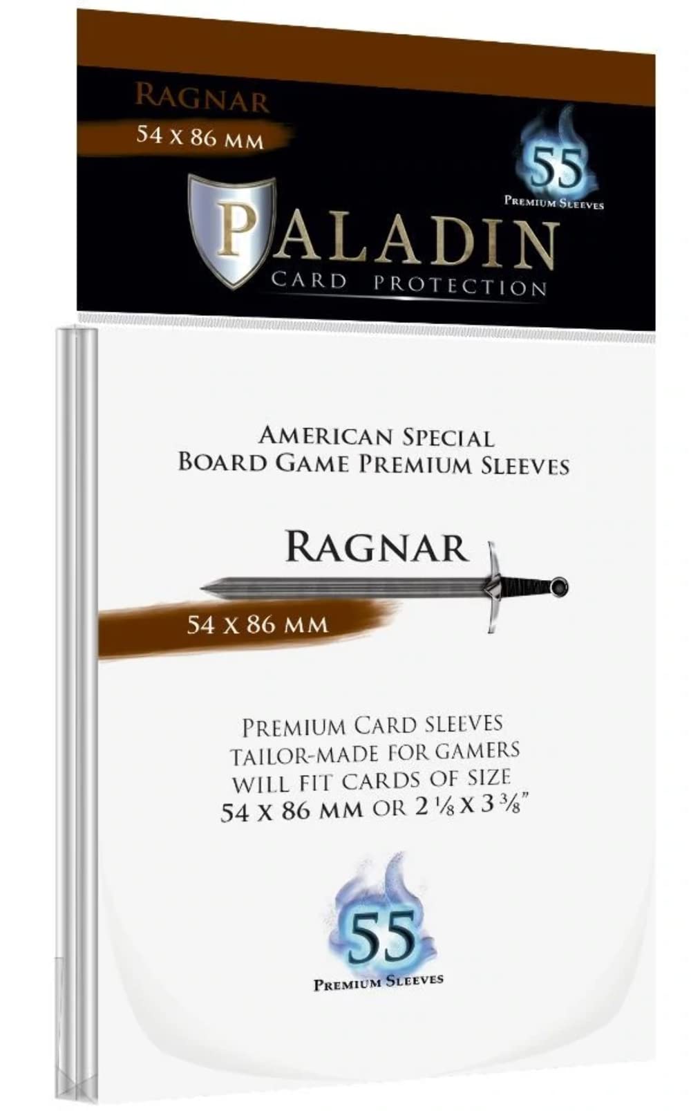 Paladin Premium American Special Clear Gloss Sleeves, 54 mm x 86 mm
