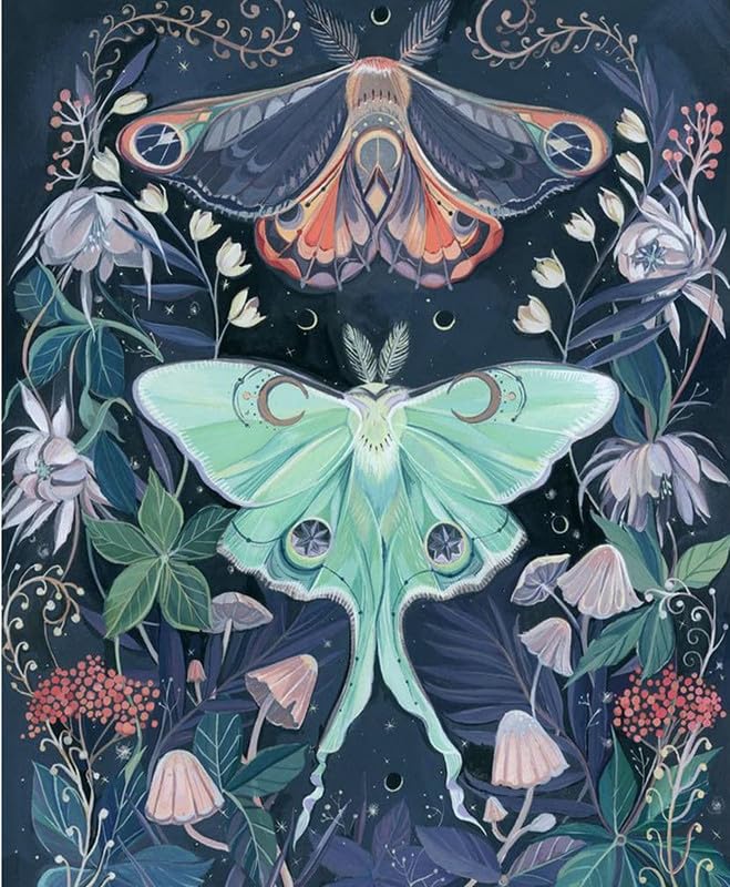 TREXEE Butterfly Diamond Art Painting Kits for Adults, Stained Glass Full Drill Diamond Dots Paintings for Beginners, Round 5D Paint with Diamonds Pictures (30X40 CM)(Unframed)-image-43