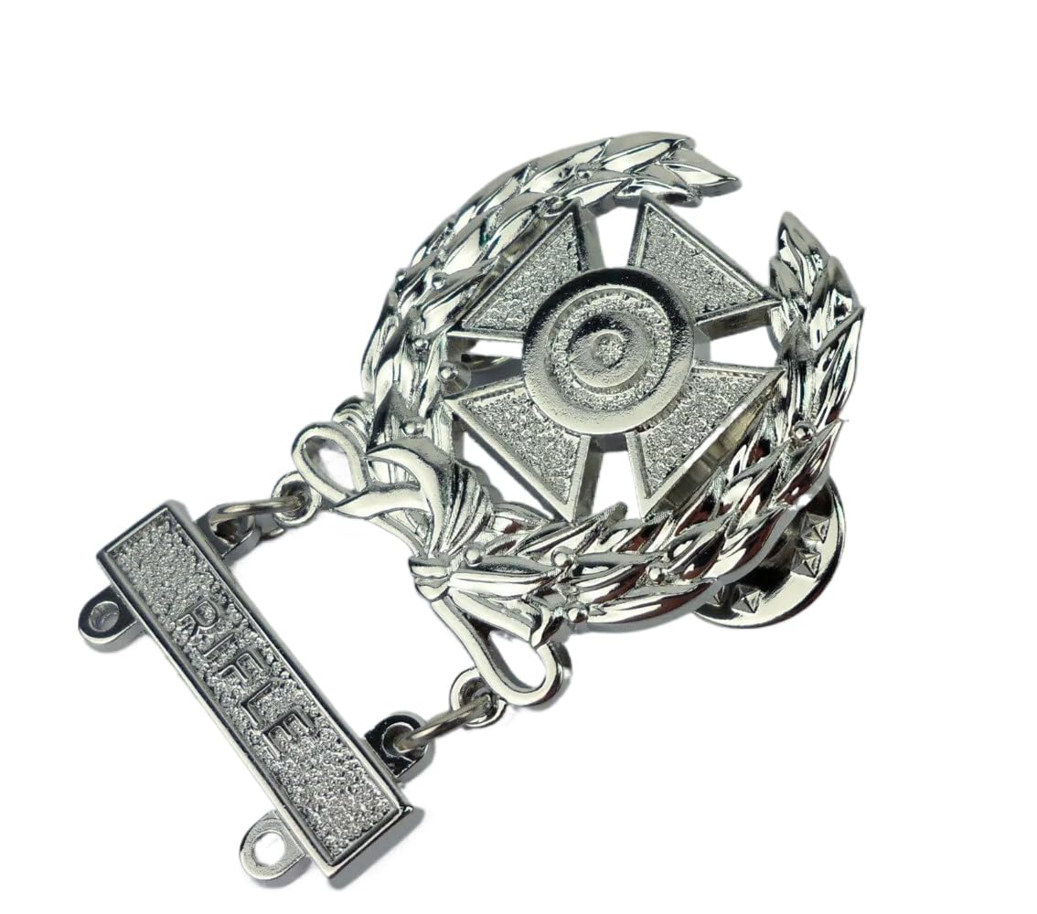 Reproduction US ARMY EXPERT MARKSMAN QUALIFICATION BADGE INSIGNIA SILVER PIN