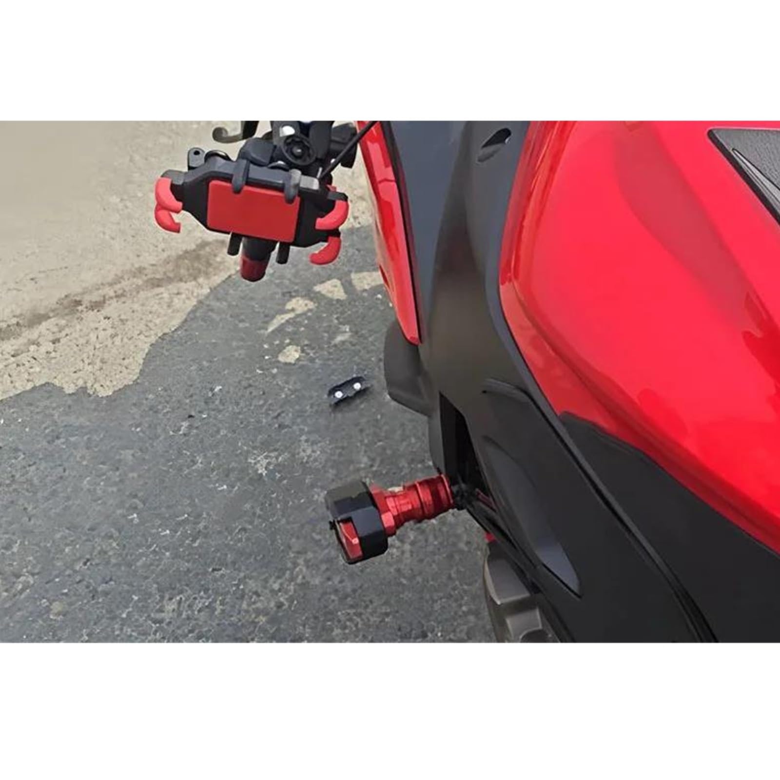 Motorrad Sturzpads Rahmen Schieber Für QJMOTOR QJ SRK600 SRK 600 Motorrad Absturzsicherung Rahmen Slider Verkleidung Schutz Anti Crash Pad Protector(Red)