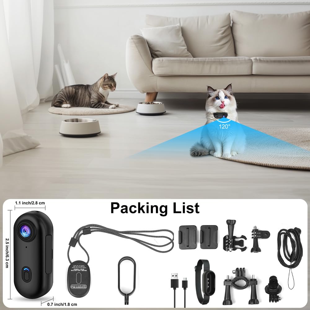 OBEST Action Cam,1080p HD fotocamera subacquea Sportiva 30M/98ft Impermeabile,Mini Action Cam 360° con TF da 128G,Telecamera Moto Portatile,Bodycam,Vlog Camera,Telecamera Casco Moto,Nero (H88 pro)