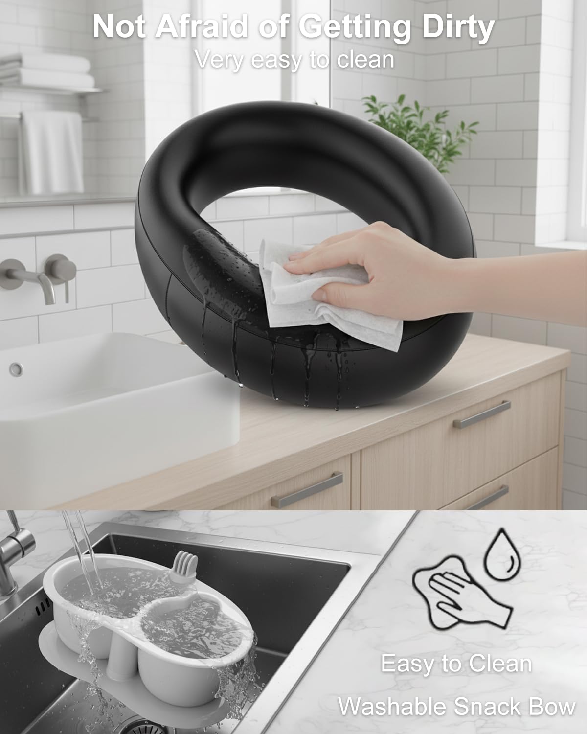 Tablet Kissenständer über Eine Snackschale und Einen Abnehmbaren Standfuß, Kissenständer iPad Halter Verfügt für Bett oder Sofa, Kompatibel mit Kindle, iPad Pro, Ebook und 4-13" Tablets