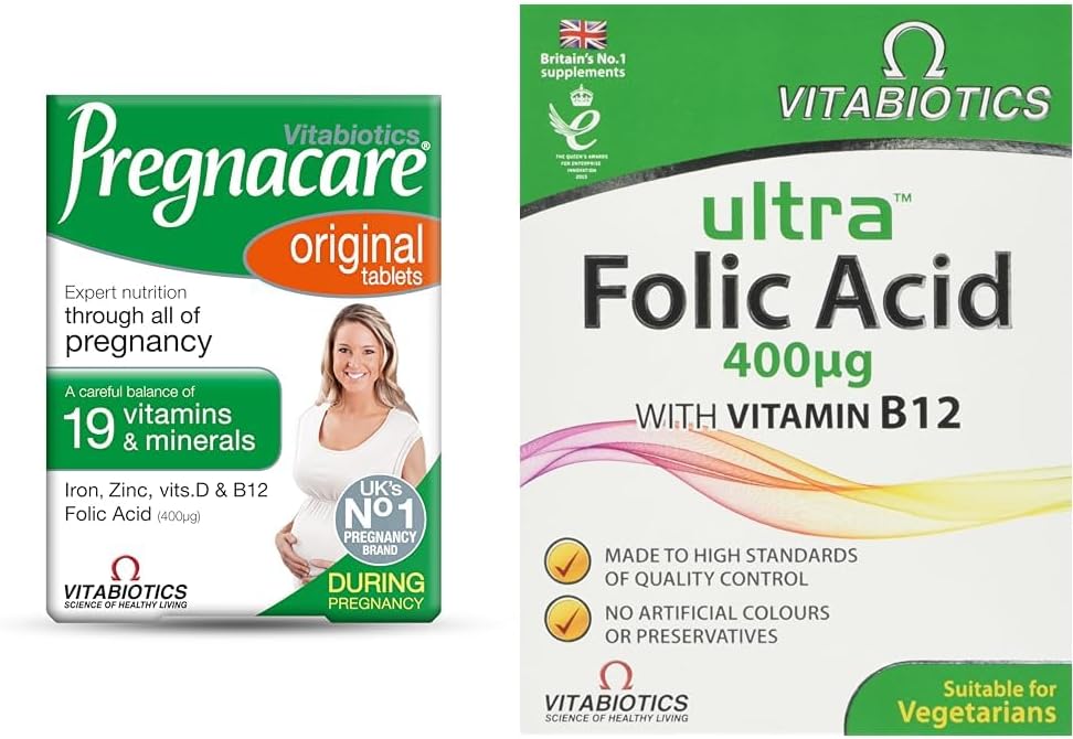 Pregnacare Original 30 Tablets Support Pack with Vitabiotics Ultra Folic Acid