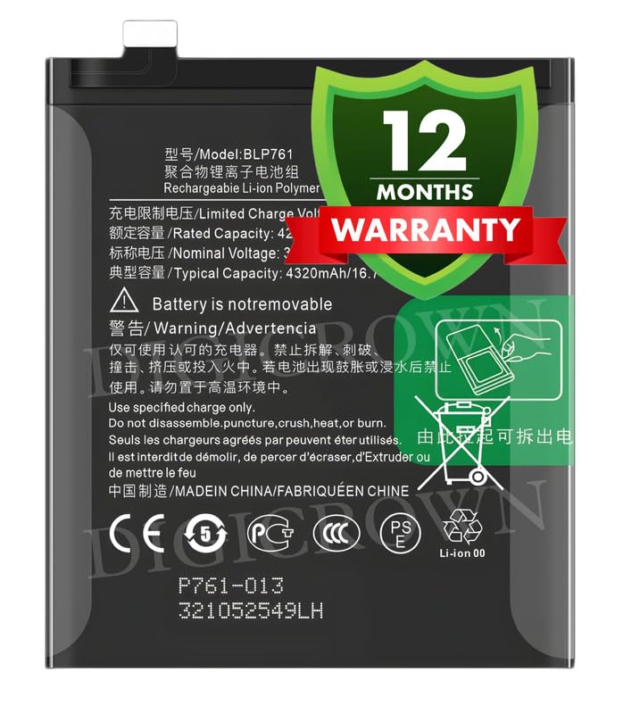 Image of Original BLP761 Battery Compatible for OnePlus 8 (IN2010, IN2013, IN2017, IN2019) - (4320mAh) - 1 Year Warranty