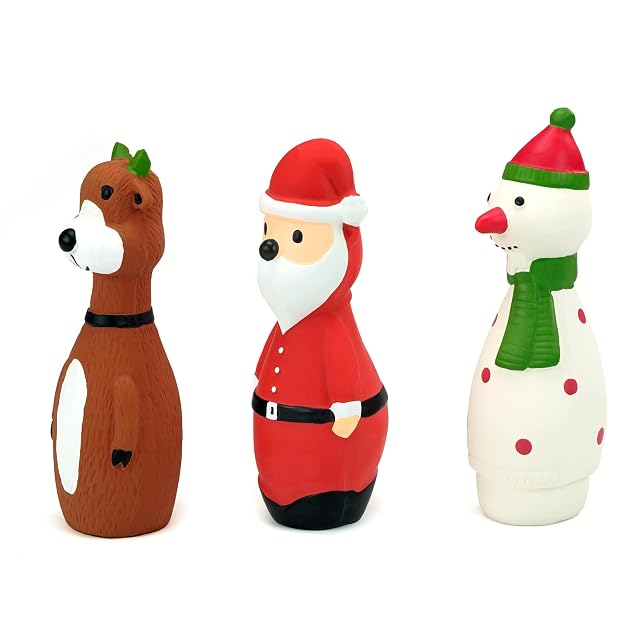 Foto 3 de 8 de Chiwava Paquete de 3 5.7" Juguete Navideño para Perros Pequeños para Juego Interactivo