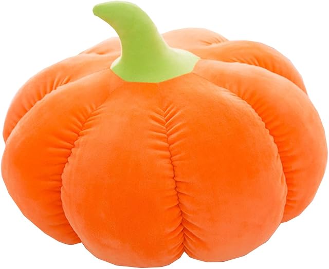 Pumpkin Throw Pillow, Cute Stuffed Plush Toy Sofa Cushion for Home Decor Kids Gift (35cm)