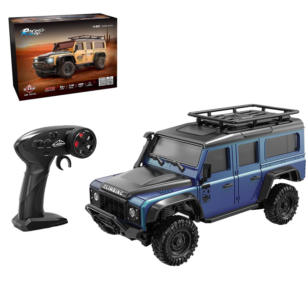 RCXTechPro 1/43 Mini RC Climbing Car 4WD Off Road Truck with APP Control 2.4GHz Remote, Full Proportional Monster Truck Drift Car with LED Lights and Adjustable Speed for Adults