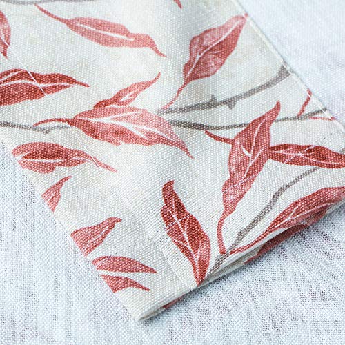 VOGOL-Kitchen-Valances-Meticulous-Painting-Style-Willow-Leaves-Pattern-Window-Curtains-Top-Rod-Pocket-52×18-Curtain-Valance-for-Living-Room-Red-One-Panel VOGOL Kitchen Valances Meticulous Painting Style Willow Leaves Pattern Window Curtains Top Rod Pocket 52×18 Curtain Valance for Living Room Red One Panel