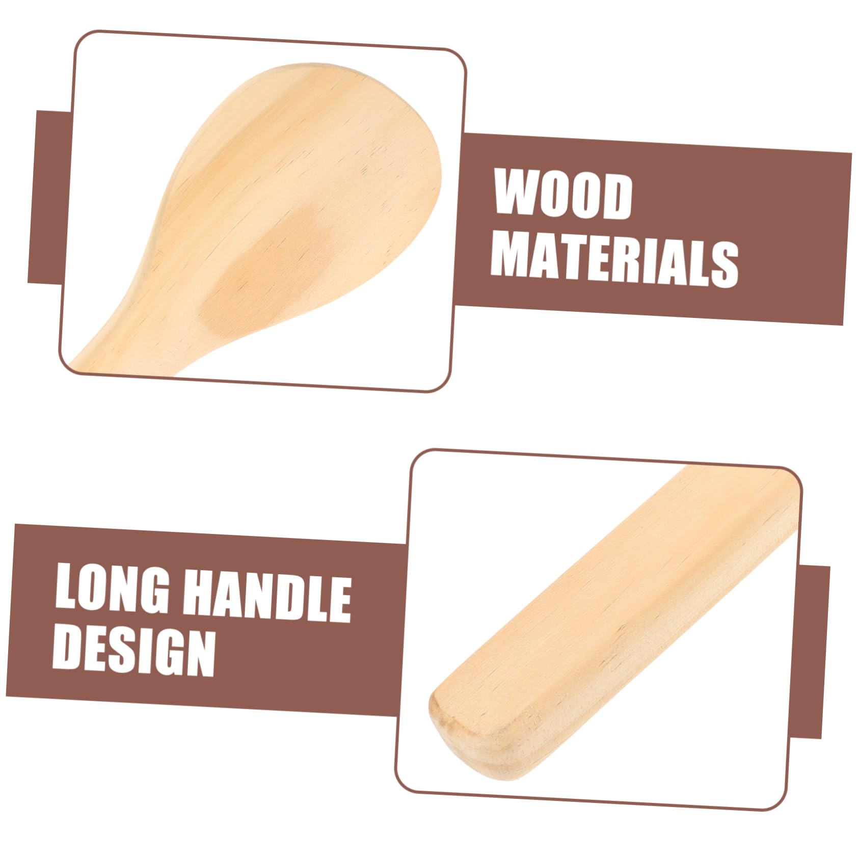 ARTIBETTER Spatola In Legno Con Manico Lungo 40 Cm – Cucchiaio Per Riso E Sushi, Antiaderente, Multiuso Per Mescolare E Servire