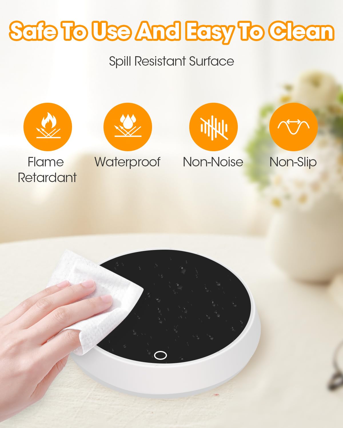 Calentador de café eléctrico que mantiene el calor, calentador de tazas de escritorio inteligente con 3 ajustes de temperatura, calentador de tazas, calentador de té, calentador de bebidas eléctrico