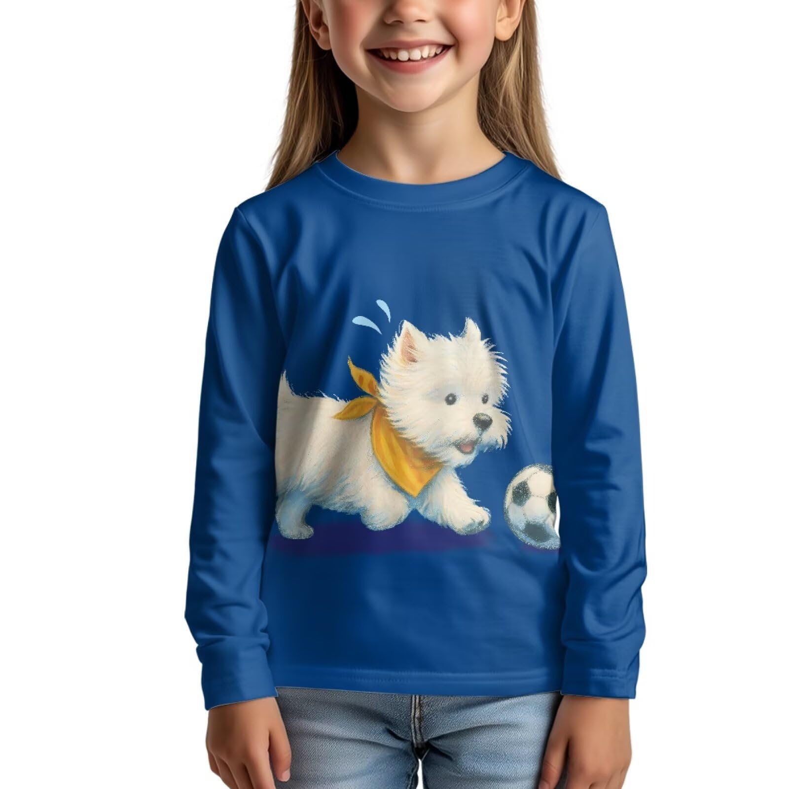Uourmeti Girls Graphic Tees Long Sleeve T Shirts for Teens Casual Tshirts Junior Sportswear Fall Tops