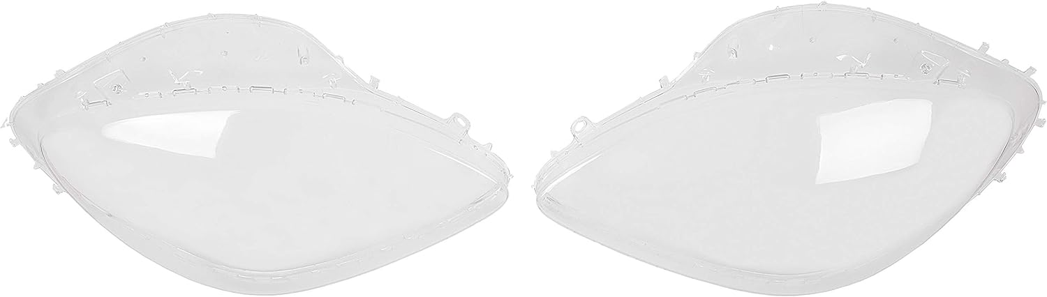 HECASA Headlight Lens Covers Clear Lenses Replacement Headlamp Lens Cover Compatible with Corvette C6 2005 2006 2007 2008 2009 2010 2011 2012 2013 Anti-UV L+R Pair 2pcs
