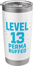 Level 13 Perma Buffed 13th Birthday Gaming Celebration Stainless Steel Insulated Tumbler