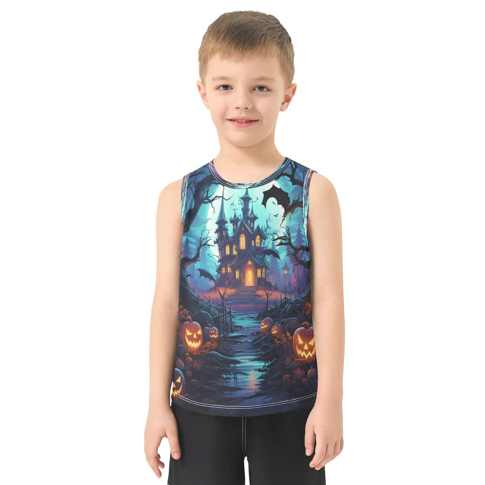 Bosque Oscuro Halloween Camisetas Sin Mangas Tank Top para Niños Jóvenes