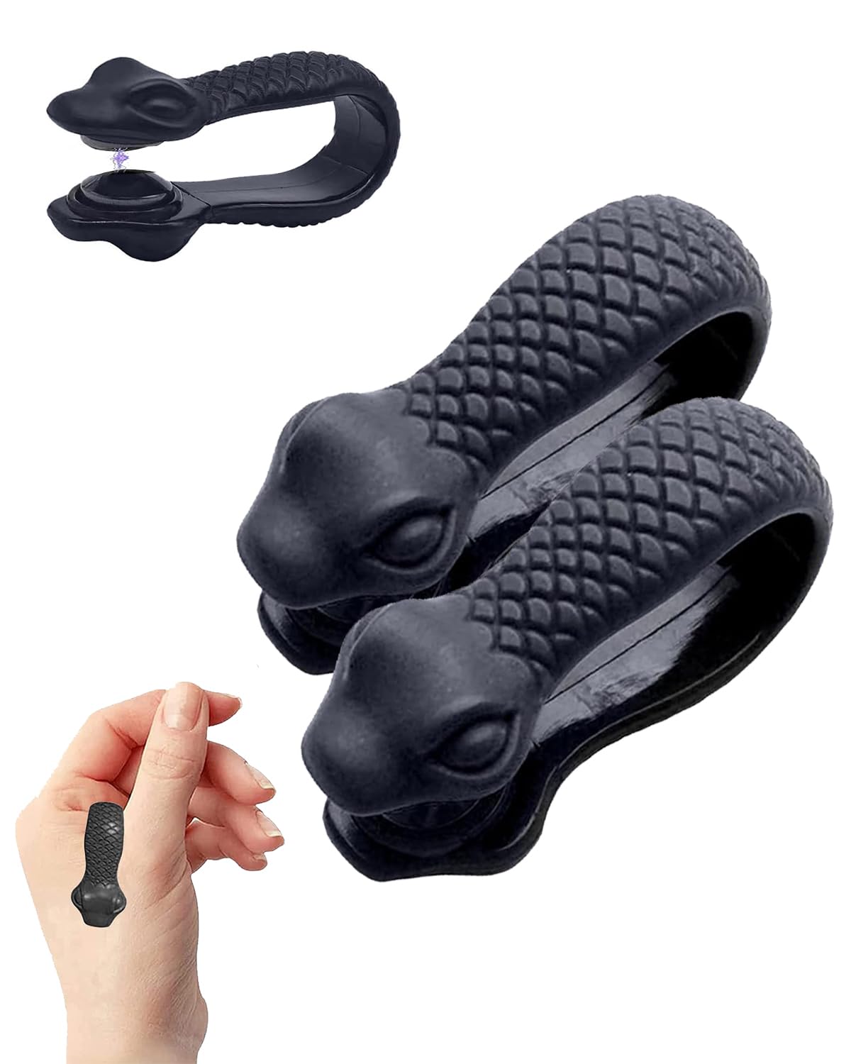 2 Pcs Migraine Relief Clips with Serpentine Pattern, Sugar Control Li4 Acupressure Point Clip, Supporting Acupressure Relaxation, Stress Alleviation (Black) (B0D9M58BWF) Amazon Price History, Amazon Price Tracker
