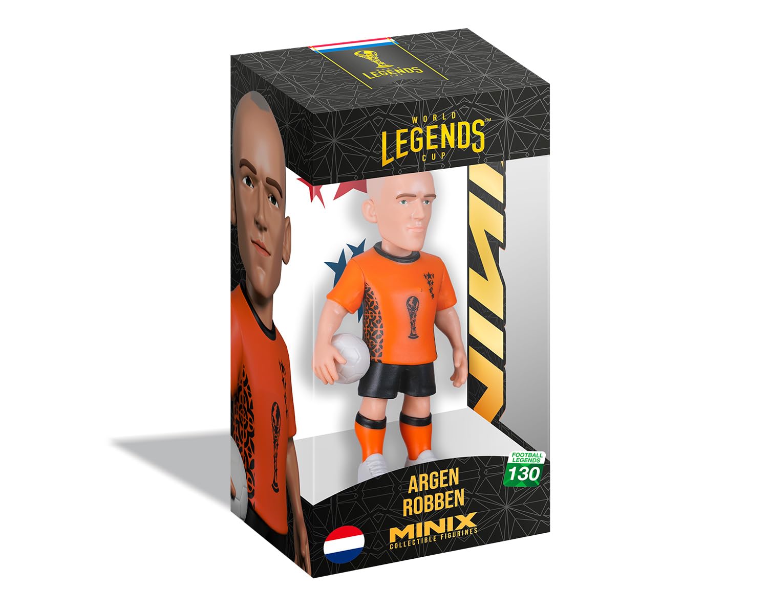 MINIX - Football Legends - Campeonato Mundial de Leyendas #130 - Países Bajos - Robben - Figura Coleccionable de 12 cm
