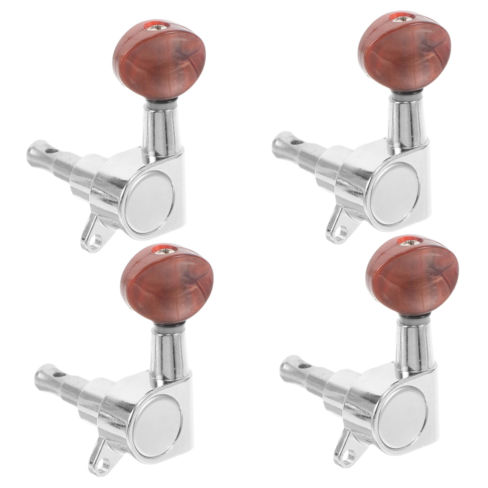 LIFKOME 1 Set Guitar Fully Enclosed Tuners Guitar Tuner Pegs Electric Guitar Tuning Pegs Electric Guitar Tuner Ukulele Tuning Pegs Ukulele Tuner Guitar Locking Tuners Silver Metal