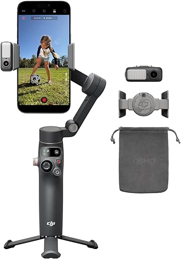 DJI Osmo Mobile 8 Advanced Tracking Combo Gimbal Stabilizer for Phone, AI Native Tracking with Audio & Lighting, 360° Pan...