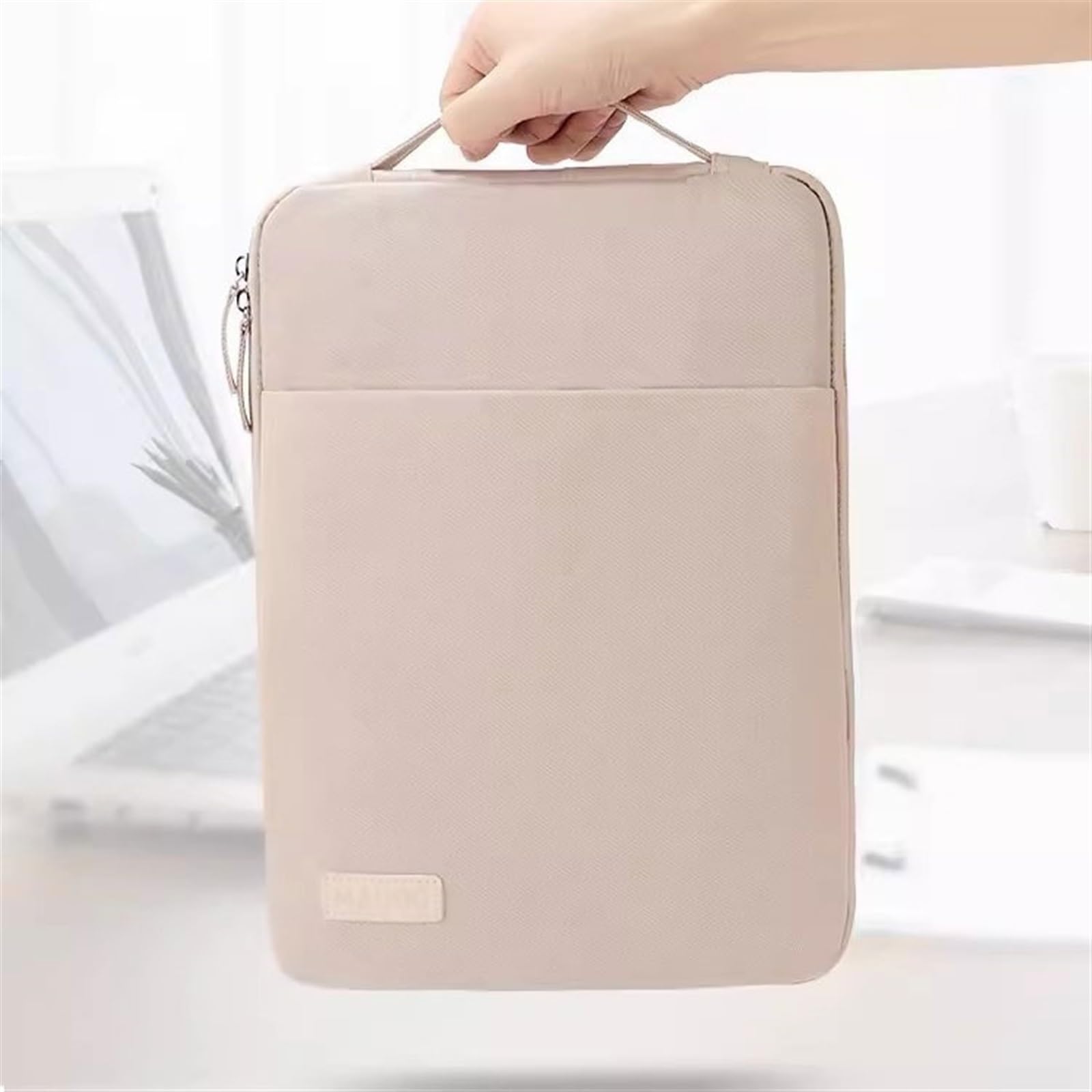 Torba na laptopa o przekątnej ekranu 15,6", prosta przenośna torba ochronna na tablet, modna torba biznesowa na laptopa aktówka khaki