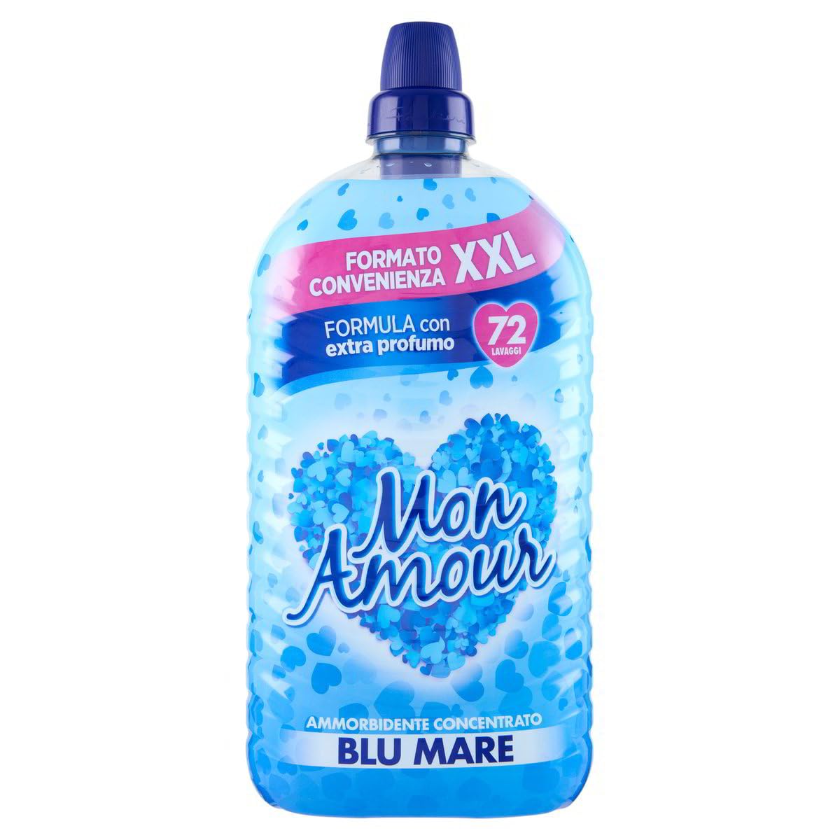 Suavizante concentrado Mon Amour Blu Mare XXL – Suavizante – 72 lavados 6 x 1800 ml + llavero Beni Culinari gratis