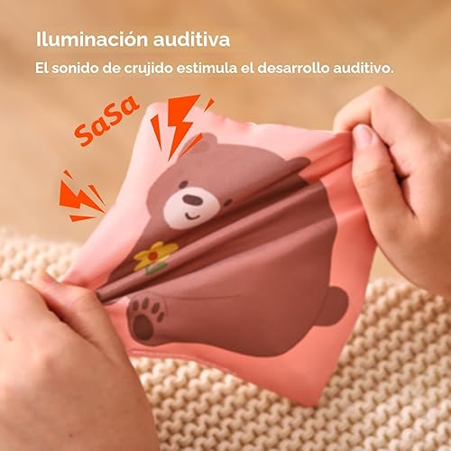 Miniatura 6 de Youuys Caja de Pañuelos de Juguete para Bebés de 6-12 Meses, Juguetes Sensoriales Montessori para Niño de 1 Año, Juguete Infantil con Pañuelos