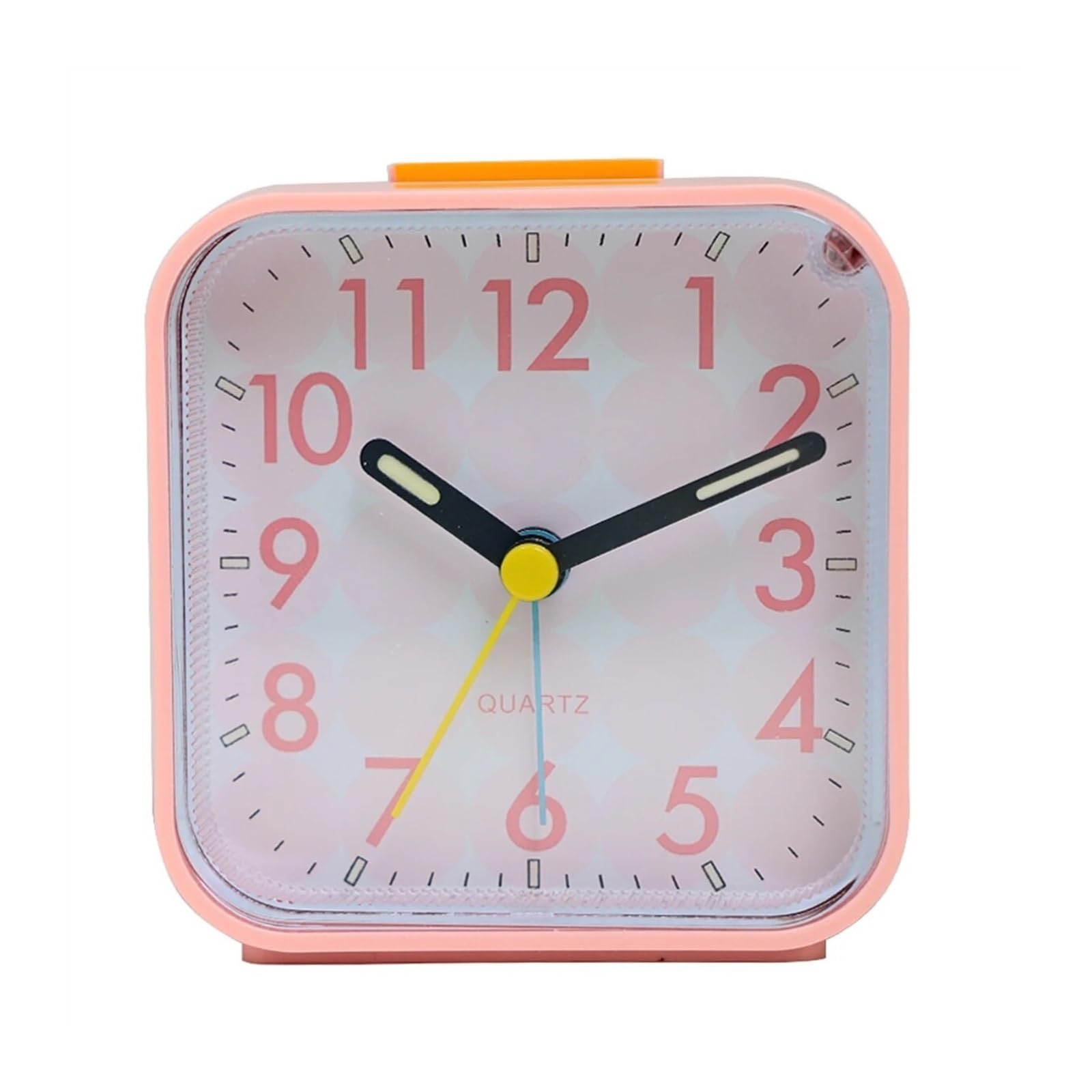 BMKGODN alarm clock， Simple Night Light Small Bedside Desktop with Snooze Function Household Creative Plastic Quartz Clock(White)