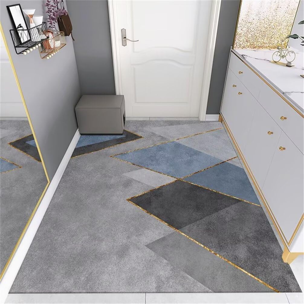 Tapis bureau XXL facile d'entretien et résistant gris bleu 100x200