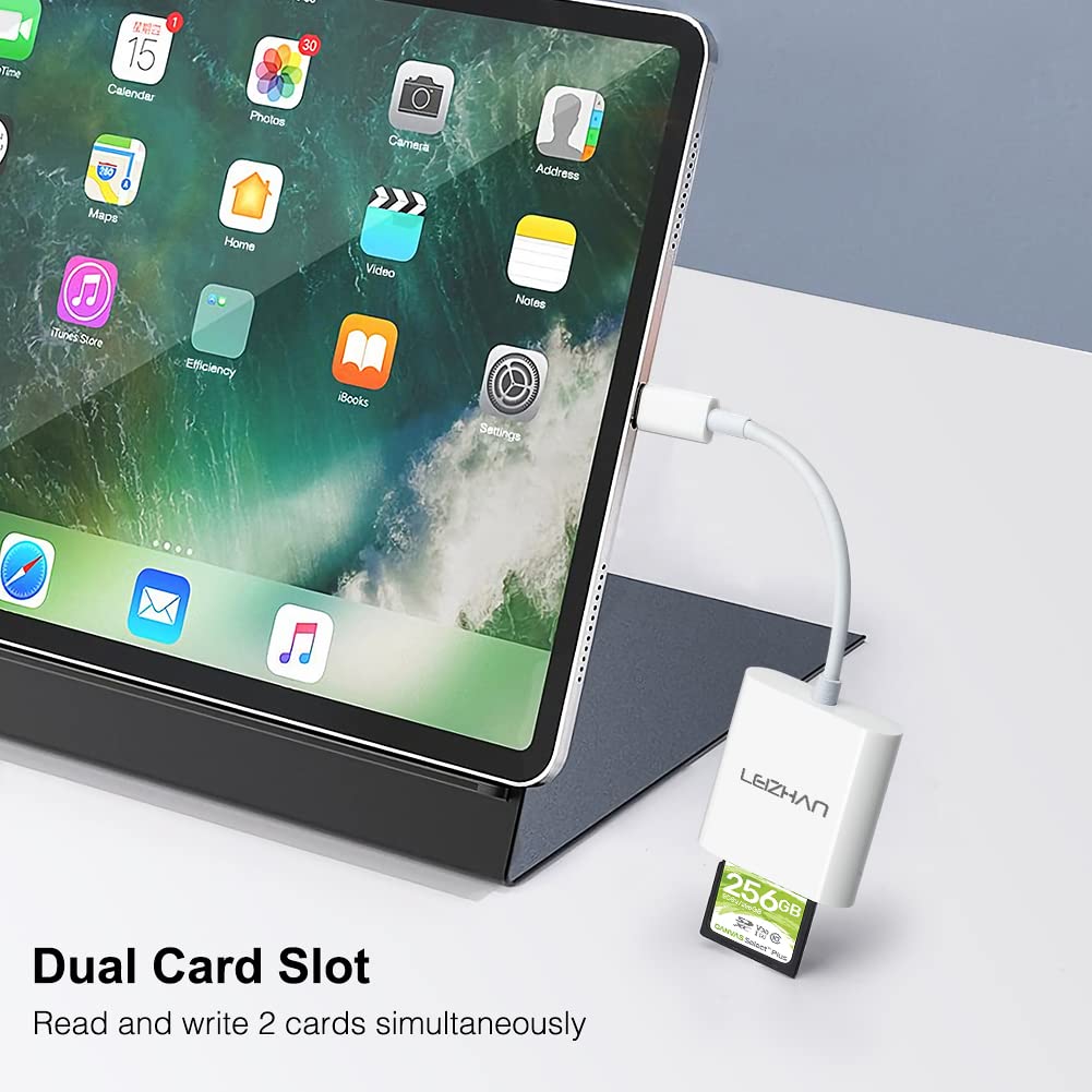 LEIZHAN Lecteur De Carte USB C Vers SD/TF, Adaptateur USB C Pour Carte